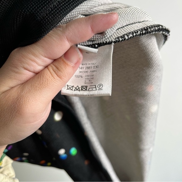 Givenchy Paris Black Polka Dot Printed Midi Dress Size Small Rare - Picture 6 of 7